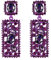 EVER FAITH Rechteck Ohrringe Lila Strass Kristall Geometrische Aussage Drop Kronleuchter Ohrstecker