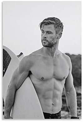Star Chris Hemsworth Schauspieler Poster Bild Druck Leinwand Gemälde Schlafzimmer Ästhetik 20 x 30 cm Unframe Stil