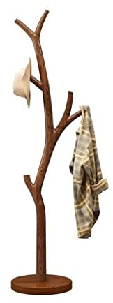 VNABO Porte-Manteau Unique avec châssis en Bois Massif 6 Crochets Arbre de Porte-Manteau de Haute qualité Assemblage Facile pour Le Bureau à Domicile
