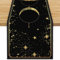 Linen Moon Tischläufer, mystische Tischdecke, Boho, Astrologie, Ouija-Tafel, Tarot-Dekoration, Gothic, Halloween-Dekorationen und Zubehör für Zuhause, Büro, 33 x 183 cm