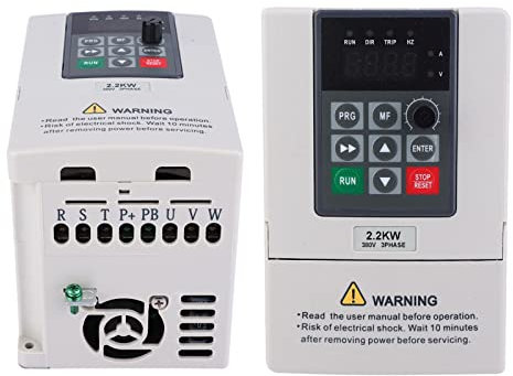 Variateur De Fréquence Triphasé, Convertisseur De Fréquence Triphasé 380V 2.2KW VFD pour Le Contrôle de la Vitesse du Moteur