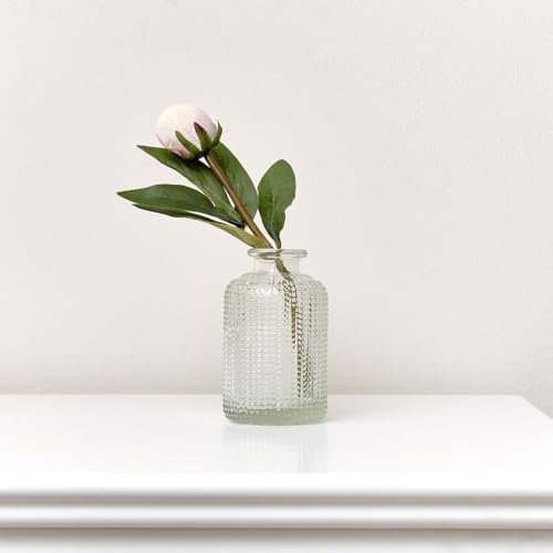 Melody Maison Glasvase mit Noppen, transparent, 10 cm
