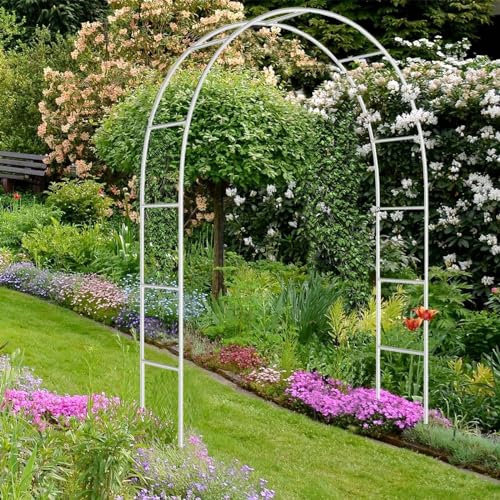 LIYI929GP ArcoDe Boda De Rosas De Hierro Vintage, Maceta Trepadora De Plantas, Durable Tubo Metálico De 19 Mm De Diámetro, Soporte De Plantas De Hierro Negro Blanco Verde, ArcoDe Jardín De Entrada