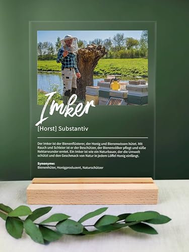 Imker Geschenk personalisiert - Acryl Geschenk - Definition: Imker - Imker Geschenk, Imker Geschenke, Imker Deko, Geschenk für Imker, Geschenke Imker