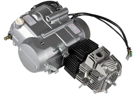 125CC 4-Takt Engine Motor Luftgekühlt Einzelzylinder Mini-Motor Lufterzwungene Kühlung Rennmotor mit Kraftstofftank für Mini Trail