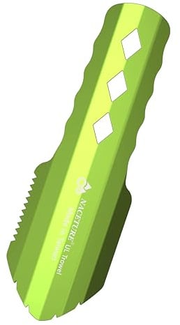 NACETURE Ultraleichte Backpackkelle aus Aluminium, kleines Töpfchen-Multitool mit längerem Griff, unverzichtbar für Wandern, Camping und Überlebenstaschen, Grün