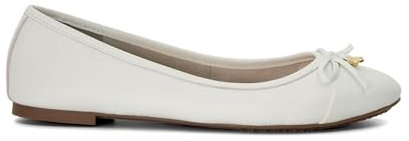 Dune Ladies Hallo Charm-Detail Ballet Shoes Size UK 6 Flat Heel Ballet Pumps White