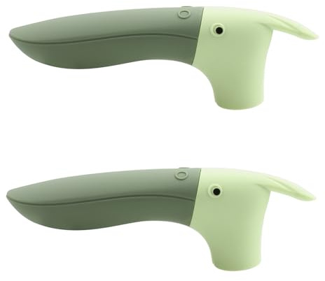 VinBee 2 PC Silicone Door Handle Cover, Decor Cute Lever Handle Cover for Heat Hot Cold, Anti-Collision Anti-Static Anti-Freeze Decorative Handle Cover for Home Office