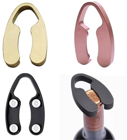 VZU Wine Foil Cutter, 3PCS Wine Opener, Wine Opening Tool, Handheld Bottle Opener, Foil Remover for Wine Bottles (Red, Yellow, Black)