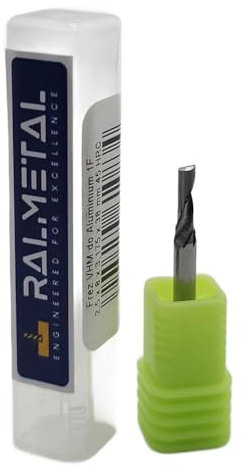 CNC Fräser für Aluminium 2,5 x 3,175 x 38 mm - VHM Schaftfräser 45 HRC Arbeitslänge 8 mm - Einflutiger Alu Fräser - Fräser Bit für Weichmetalle und Kunststoffe