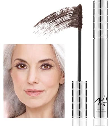 Mascara Braun Wasserfest, Lange Wimpern, Langanhaltende Volumizing und Wischfest Wimperntusche Geeignet für Ältere Frauen mit Spärlichen Wimpern, Hypoallergen Augen Makeup für Empfindliche Haut-02