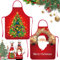 2 Piezas Delantal de Navidad Impermeable, Rojo para Adultos, para Fiesta Nochebuena Cocina Restaurante (A3)