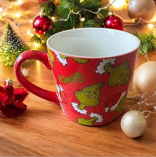 The Grinch Latte Mug Perfect for Warming up with Hot Cocoa, Coffee, or a Cozy Latte Sip Your Favorite Holiday Drinks in True Grinch Style!