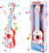 Gitarre für Kinder, 41cm Mini Gitarre Ukulele Musikspielzeug mit 4 Stimmbare Saiten, Gitarre Instrumente Spielzeug Musik Lernspielzeug Für Kleinkinder Anfänger Jungen Mädchen Geschenk (Rosa Fuchs)