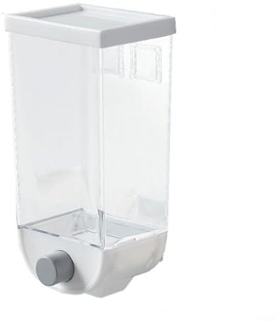 QOXEZY Contenitore per alimenti per cereali sfusi, dispenser di farina d'avena, design facile da usare e facile da pulire (1,5 l, bianco)