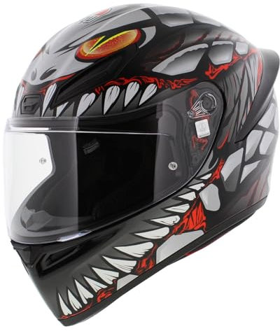 AGV K1 S Lyzard Helm, schwarz/grau/rot, S (55/56)