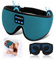 Morelax Schlafmaske mit Kopfhörer Bluetooth, 3D Schlafkopfhörer, Musik-Augenmaske zum Schlafen von Seitenschläfer/Rückenschläfern, 100% Lichtundurchlässige (Cyan)
