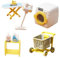 SWEETBIUTI Toy Washing Machine, 8Pcs/Set Realistic Kids Washing Machine Dollhouse Miniatures Laundry Room Accessories Washer Dryer Realistic Pretend Playsets for Kids