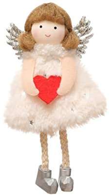 HOLIDYOYO 1pieza Doll De Ángel De Peluche Diseño De Colgante para Decoración De Ventanas y Árboles para Celebraciones San Valentín y Cumpleaños