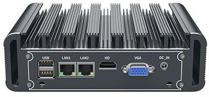 UDPTCP Micro Firewall, PC industriale, VPN, Router PC, Fanless Mini PC I5-4210U, Dual 1000Mbps LAN, VGA, HDMI, COM, USB, supporto WiFi Dual Band per le imprese industriali, NO RAM NO SSD