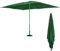 BAKAJI Ombrellone Rettangolare 3 x 4 Metri da Giardino con Palo Centrale in Metallo, Sistema Air Vent Anti Ribaltamento, Arredamento Esterno con 8 Ribs Stecche, Gazebo, Piscina, Terrazzo (Full Verde)