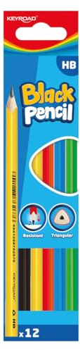 KEYROAD Holzbleistift, HB, Farbige Hülle, Bleistifte Bunt, 12 Stück, Kasten, Farbmix, Schulsachen