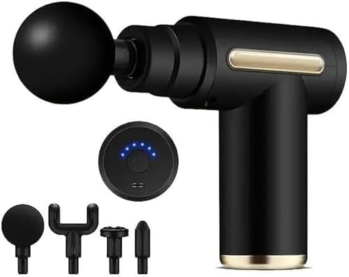 Mini Massage Gun Deep Tissue - 6 Speed Level, Portable Handheld Muscle Massager, Type C Charging &1800mAh Battery, Ultra-Quiet Massage Gun, for Muscle Pain Relief Recovery and Relaxation (Black)