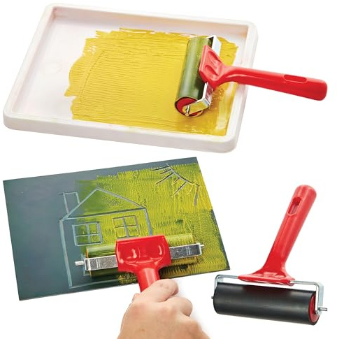 Baker Ross FN479 Lino Roller - Pack of 1, Lino Arts and Crafts Starter Tools for Beginners and Kids