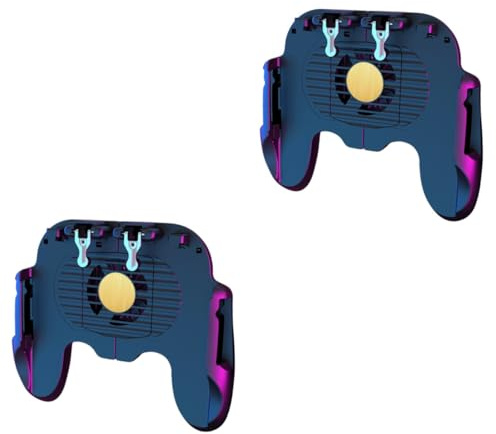 Lurrose 2 Stück Handy-Gamecontroller-Fan tragbar Mini-Lüfter USB handhaben Lüfter kühlen Mini-Ventilatoren USB Telefon-Joystick Kühlung Handy-Gamepad-Fan handy gamepad kühler Plastik