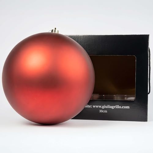 Glänzende Weihnachtskugel Mat Red (1, Durchmesser 30 cm)