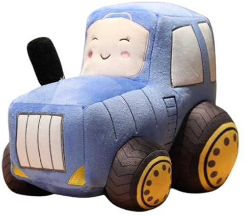 Generisch Traktor Kissen, Niedliches Auto Kuschelkissen Traktor Spielzeug, Weicher Schlafbegleiter Deko für Mädchen Kinder Sammler Kinderzimmer Wohnzimmer Büro Couch