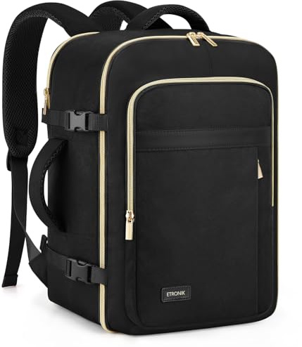 ETRONIK Ryanair Cabin Bags 40x30x20 Underseat, 24L Travel laptop Backpack | Hand Luggage Bag Cabin Size with Wet Pocket, Wizzair Water Resistant Carry on Bag, 15'' Laptop Rucksack for Ryan Air, Easyjet