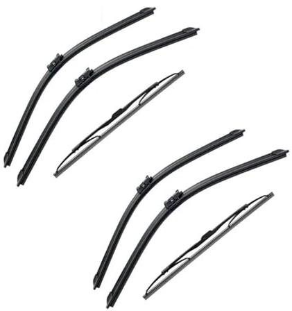 Kit Escobillas Para SEAT Para Ibiza 6J 2008 2009 2010 2011 2012 Parabrisas De Coche Limpiaparabrisas Trasero Delantero Accesorios De Goma(6 PCS)