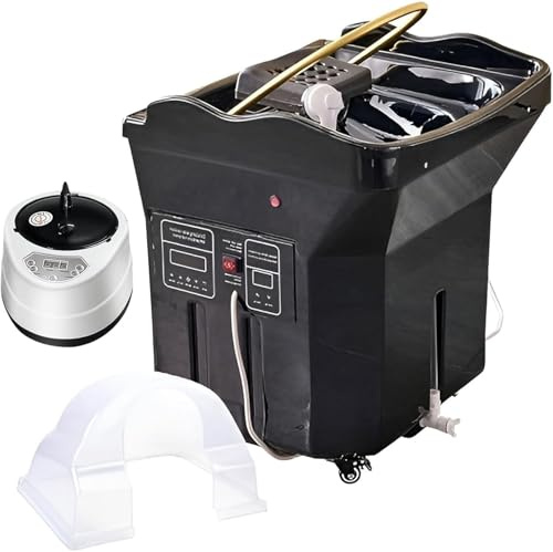 Équipement De Spa pour Tête avec Réservoir 60L, Bassine À Shampoing Professionnel Japonais Dotée De Double Système Hydraulique, Panneau Tactile Intelligent, Lumière Stérilisante Et Option Fumigation