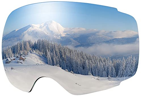 OutdoorMaster PRO Ski Goggle Replacement Lens, VLT Options for All Weather | Quick magnetic replacement lens with anti-fog clarity, UV400 protection, VLT choices for changing light while skiing