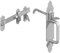 Wyre Direct - Heavy Duty Suffolk Latches for Garden Gate, Ornamental Long Latch Gothic Thumb Catch - Suffolk Gate Latch for Wooden Gates, Galvanised Suffolk Latch for Wooden Garden Gates (Hot Dipped)