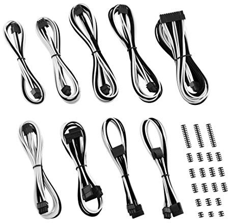 CableMod Classic ModMesh Series Kabelset ASUS ROG/Seasonic – Schwarz/Weiß