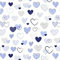 Pingianer 100x160cm Herz Herzen 100% Baumwolle Baumwollstoff Kinder Meterware Handwerken Nähen Stoff (Hase Mond Herz Weiß) (Herz Weiß Blau, 100x160cm (11,99€/m))