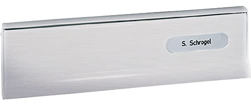 RENZ Einwurfklappe zu Tür-Durchwurfbriefkasten, 260 x 82 mm, silber eloxiert