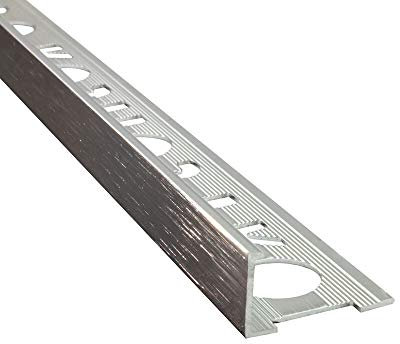 Alu L-Profil Fliesenschiene Fliesenprofil Schiene L270cm 10mm silber gebürstet
