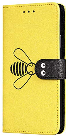 Thoankj iPhone 8 Case, iPhone 7 Case, Cute Bee Shockproof PU Leather Flip Wallet Phone Cases with Stand Magnetic TPU Gel Bumper Folio Slim Fit Protective Cover for iPhone 8/7 Yellow