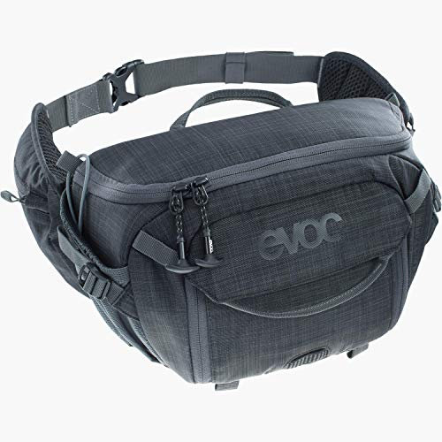EVOC HIP PACK CAPTURE 7 Hüfttasche Bauchtasche für Kompakt-System-Kameras (7L Fassungsvermögen, verstellbarer Hüftgurt, AIRFLOW CONTACT SYSTEM, VENTI FLAP-System, Hüftgurttaschen), Carbon Grau meliert