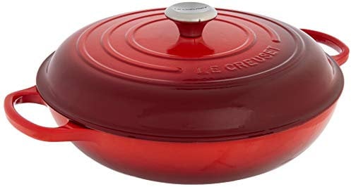 Le Creuset Enameled Cast Iron Signature Braiser, 5 qt, Cerise