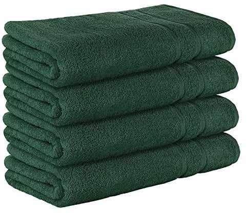 StickandShine 4er SET Premium Frottee Saunatuch 80x200 cm in dunkelgrün in 500g/m² aus 100% Baumwolle
