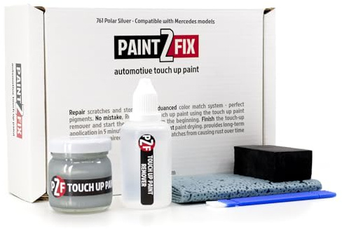 PAINT2FIX 761 Polar Silver (Polarsilber) Kratzerreparatur- und Ausbesserungslack-Set für Mercedes