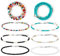 Jubaopen 8 Stück Bunte Halskette Perlen Samenkorn Kette Choker Halskette Bunte Choker Halskette Hawaii Halskette Set Einstellbare Kleine Perlen Choker Halskette Kette Schmuck
