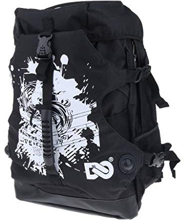 Tubayia Rollschuhe Rucksack Inline Skates Aufbewahrungstasche Schultertasche für Kinder und Erwachsene (Schwarz A)