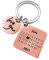 Porte-clés de qualité supérieure - Calendrier avec date élégante - Gravure personnalisée et imprimée des deux côtés - Personnalisable - Cadeau d'anniversaire - Avec cordon - - taille unique