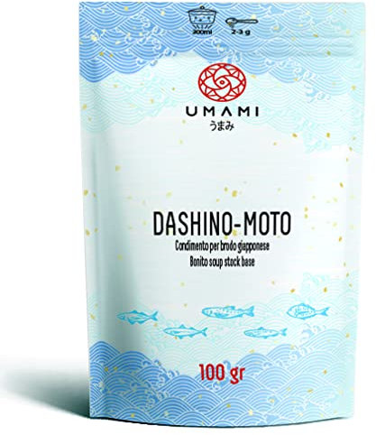 Umami Dashi granulare (dashinomoto) -insaporitore per brodo - 100 g - Propdotto da Giapponesi, da pesca sostenibile, essicazione lenta e delicata