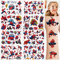 Deen Tattoo Kinder,8 Blätter Spider Man Temporäre Tattoo Aufkleber Set,Wasserdichte Kindertattoos Sticker Kinderaufkleber für Mädchen Jungen Geburtstagsgeschenke Mitgebsel